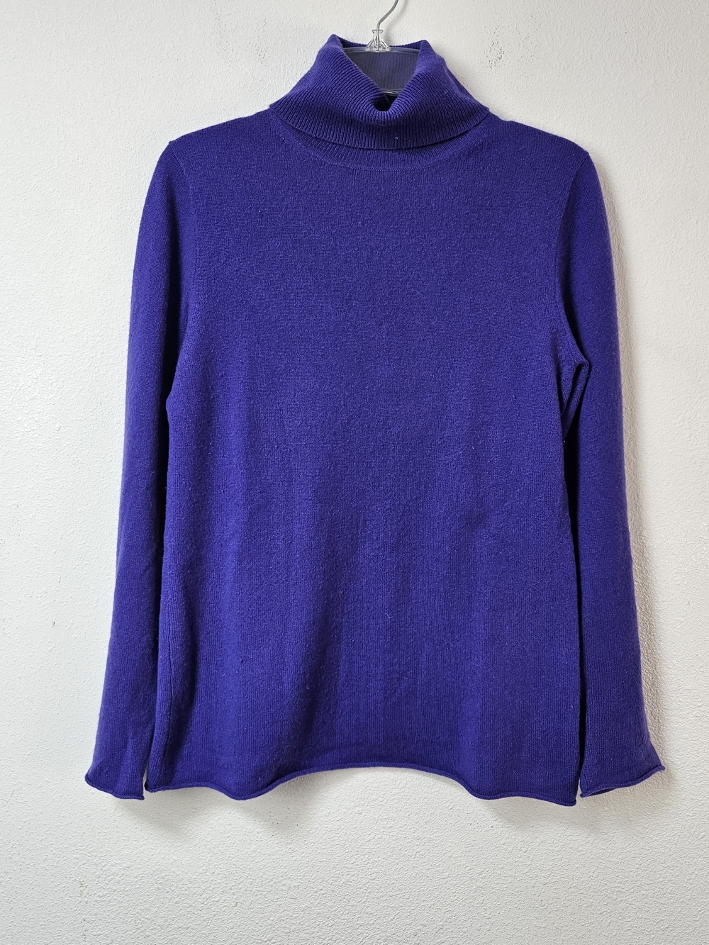 J. Crew Cashmere Purple Turtleneck Women's Sweater Size Large